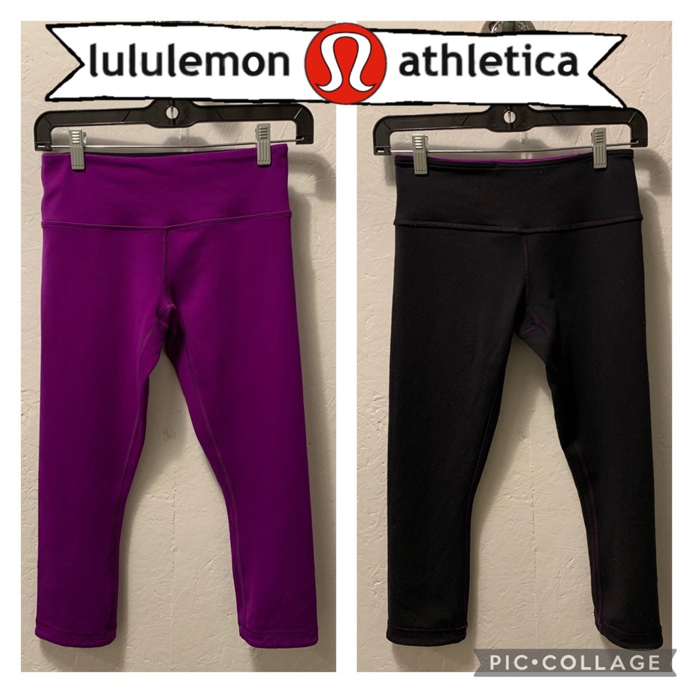 ❌SOLD❌ Lululemon Women’s 4 Crop Wunder Under Reversible